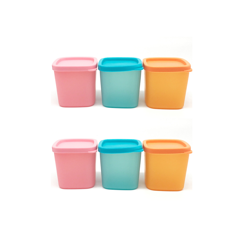 1 pc matkorn plastförvaringslåda med lock kök kylskåp frukt färsk förvaring behållare kylskåp mellanmål stapelbar låda: Alla färger (6 st)
