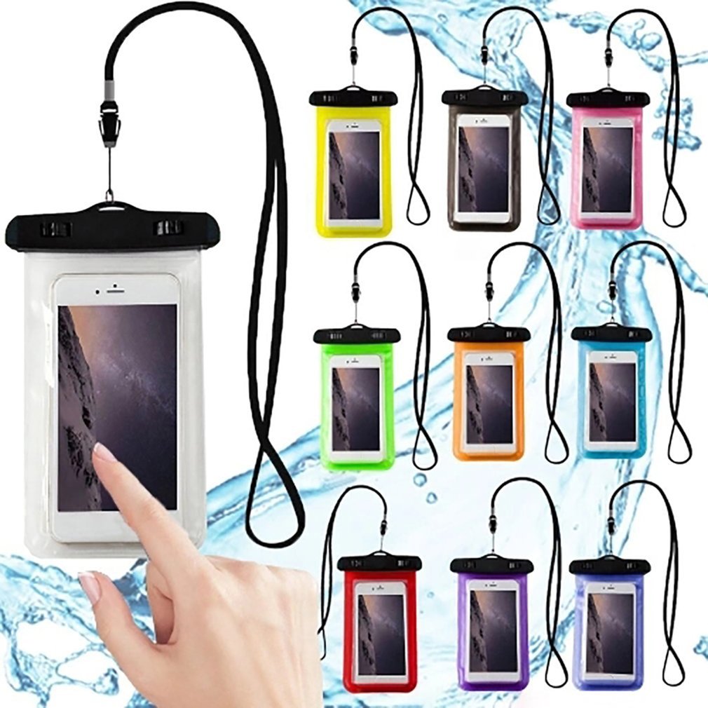 Waterdichte telefoonhoes voor onder water, waterdichte tas voor mobiele telefoons met nekband, 100%  waterbestendig
