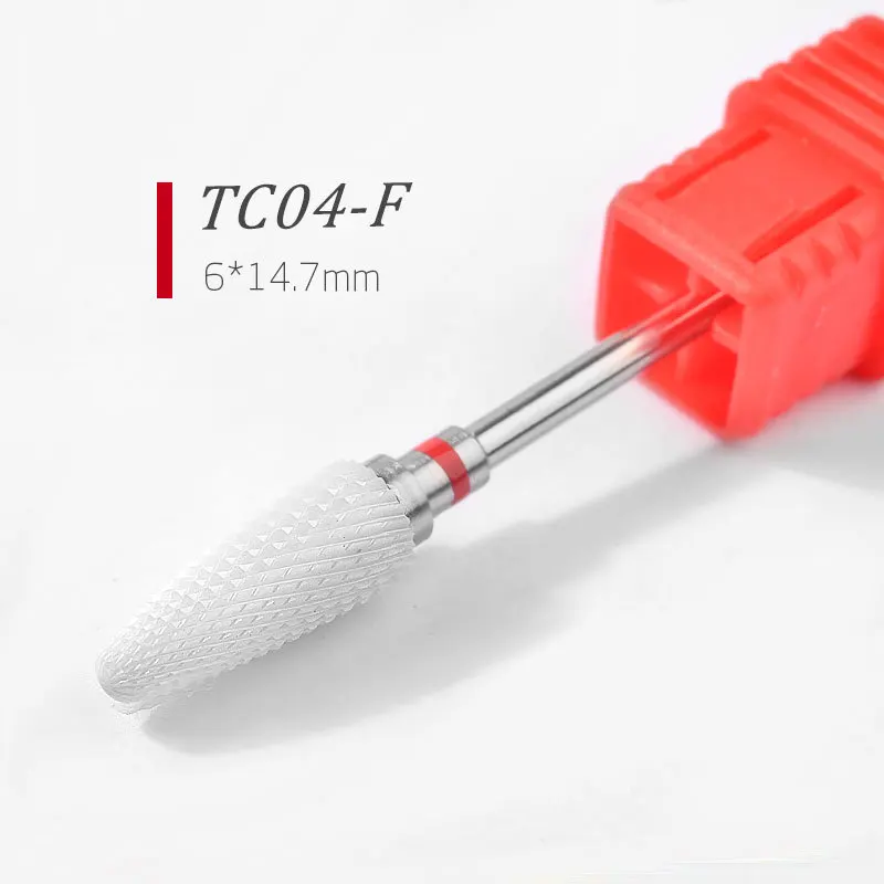 Brocas de cerámica para uñas, fresa, Lima, lima de uñas, cabeza de molienda, pulidor eléctrico de pedicura, pulidor de manicura, cutícula, herramientas de Arte de uñas limpias: Caqui oscuro