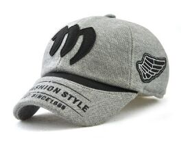 Xeongkvi koreansk høst vinter låve baseball caps merke broderi bokstaver m ørebeskyttelse bomull luer til gutt og jente: Grå / 52-56cm