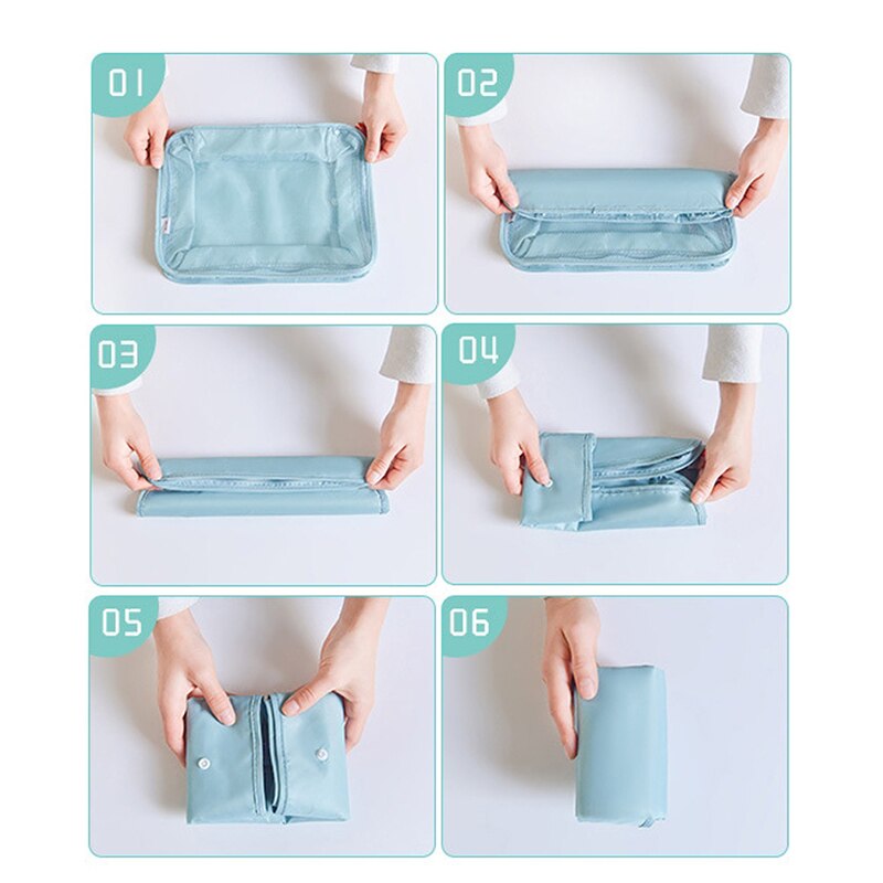 Lightweight Waterproof Storage Bag Reusable Home Travel Bag Durable Foldable Cloth Shoes Organizer Bag Luggage Accessory XA569F