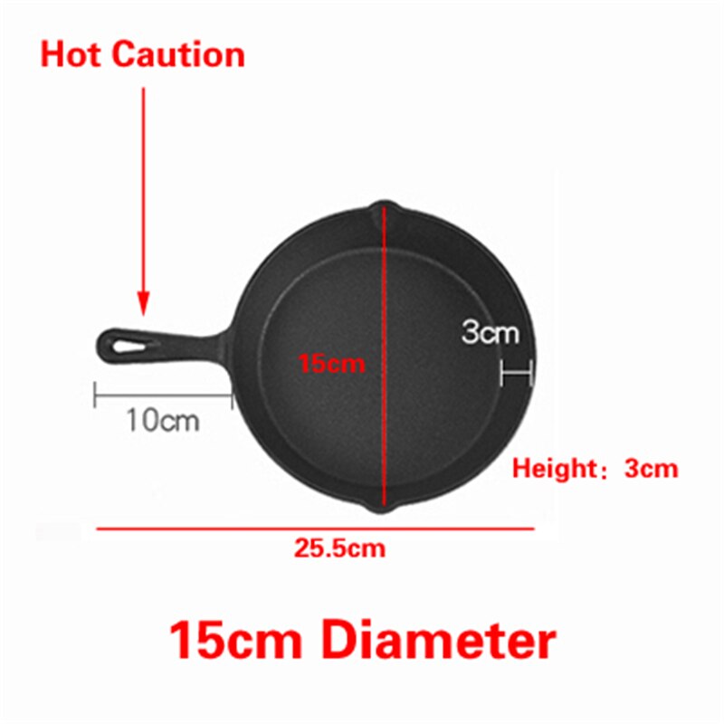10Cm Kleine Speciale Olie Pan Voor Hete Olie Gietijzeren Mini Omelet Kleine Koekenpan Huishoudelijke Pan Non Stick pot Ontbijt Pot Potten: F