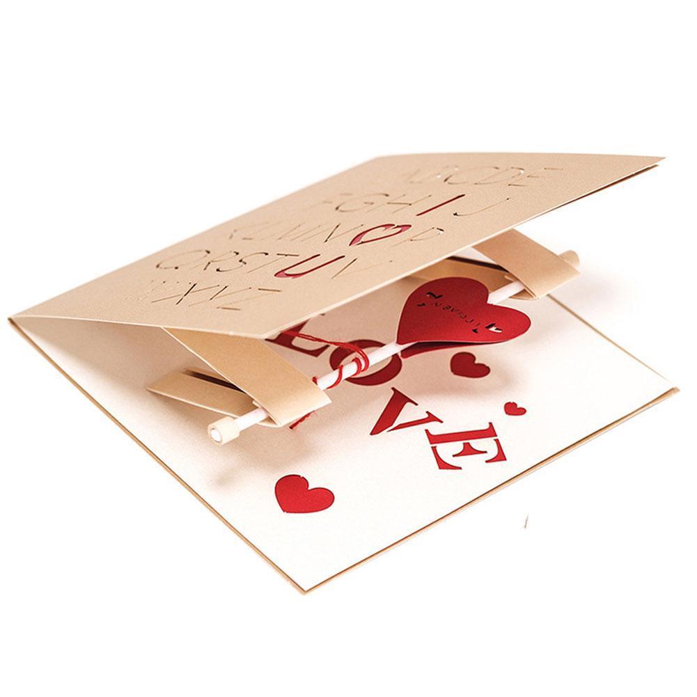 3D drei dimensionale gruß karte jahrestag valentinstag gruß Schild karte hoch karte kreative liebhaber F6G8