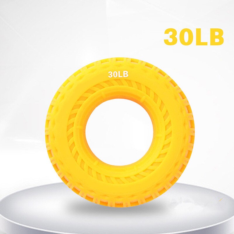 Silicone Portable Hand Grip Gripping Ring Carpal Expander Finger Trainer Grip Strength Rehabilitation Pow Stress Ring Ball: Yellow-30LB
