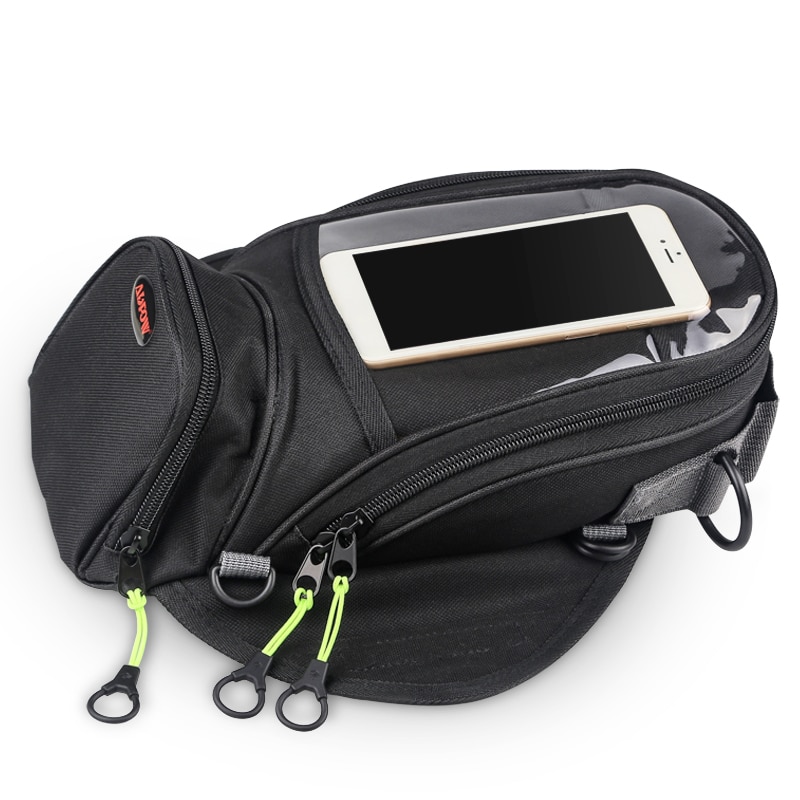 Bolsa magnética para tanque de motocicleta, correas fijas para navegación por teléfono móvil, bolso de combustible multifuncional para moto, paquete de Motor
