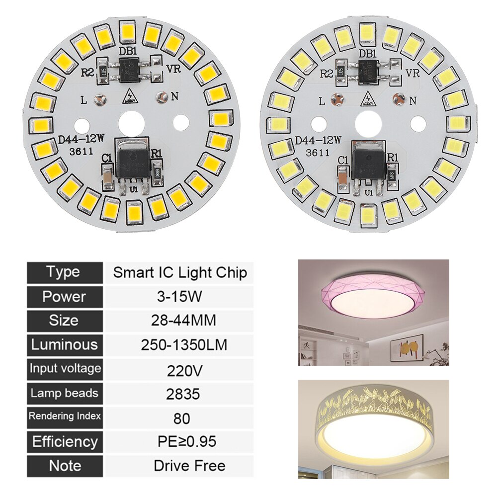 LED Chip SMD2835 15W 12W 9W 7W 5W 3W 220V Led-lampe Lampe perle Smart IC Keine Notwendigkeit Fahrer für Flutlicht Scheinwerfer DIY Beleuchtung