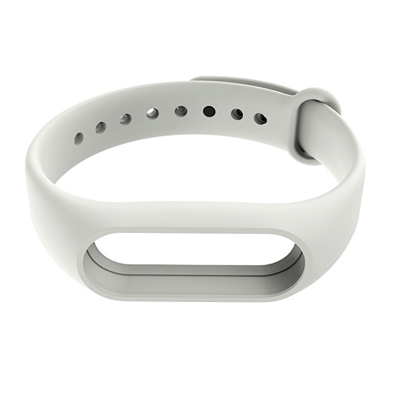 Correa de silicona para Xiaomi Mi Band 2, repuesto de pulsera de silicona, Color sólido, accesorios: Negro antiguo