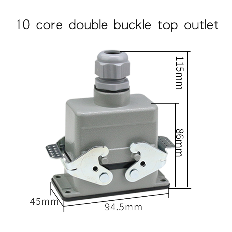 WZAZDQ Heavy Duty connector (granaatscherven-krimpaansluiting) 6-10-16-24-32-48 kernpin industriële waterdichte luchtvaartstekkerdoos: MULTI