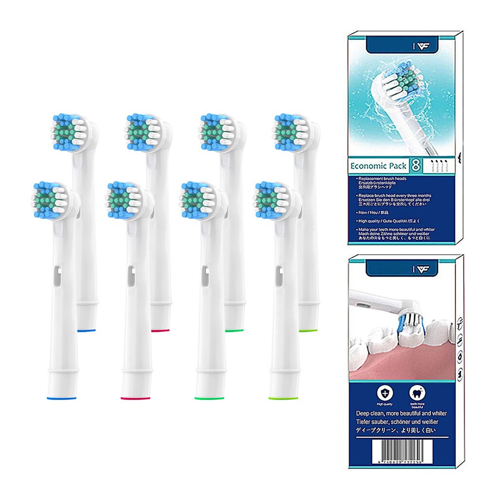 4/8/12 stk børstehoveder til oral-b elektrisk tandbørste passer fremad power / pro health / triumph /3d excel / vitalitet præcision ren: 8pc og kasse