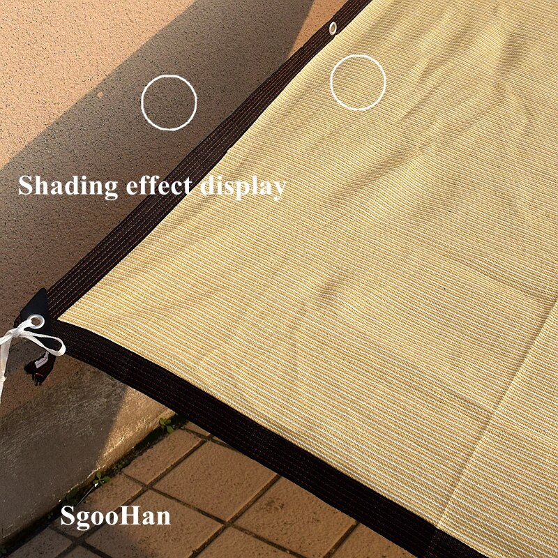 Hi Beige HDPE Anti-UV Shading Net Outdoor Awning Garden Sunblock Succulent Plant Cover Shelter Sunshade Net Shade Sail