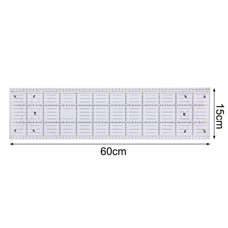 30/45/60cm Quilting Sewing Patchwork Ruler Cutting Tool Thick Transparent DIY: 60CM
