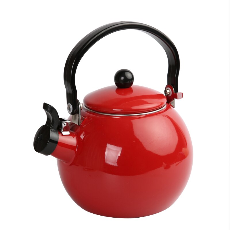 Japanese style thickening porcelain enamel whistle water tea kettle cold kettle Chinese medicine kettle gas cooker household