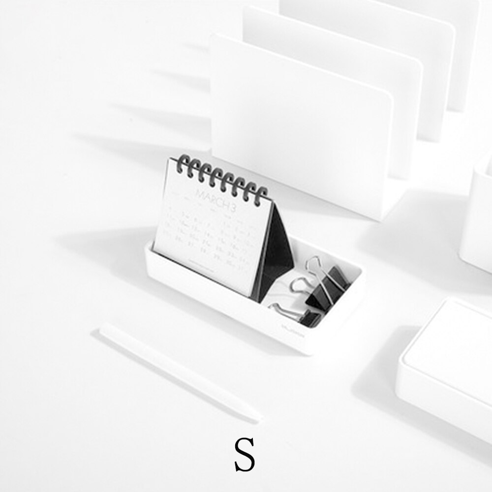 Nusign DIY Combination File Stationery Holder Files Storage Box Multi-layer Rack Information Finishing Storage Shelf For Office: White -S