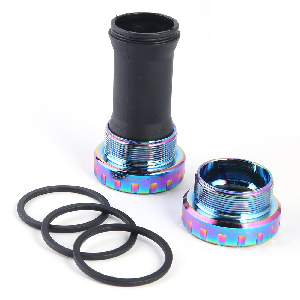 WAKE BB-01 Bicycle Bottom Brackets Bicycle MTB Road Bike Aluminum Alloy Press Threaded Fit Axis Bicycle Parts Accessories