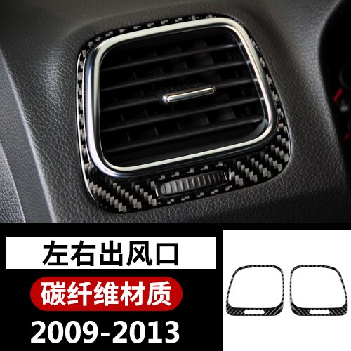 Para Volkswagen Scirocco 11-14, accesorios interiores, control central, salida de aire acondicionado, panel de fibra de carbono, parche adhesivo: Blanco