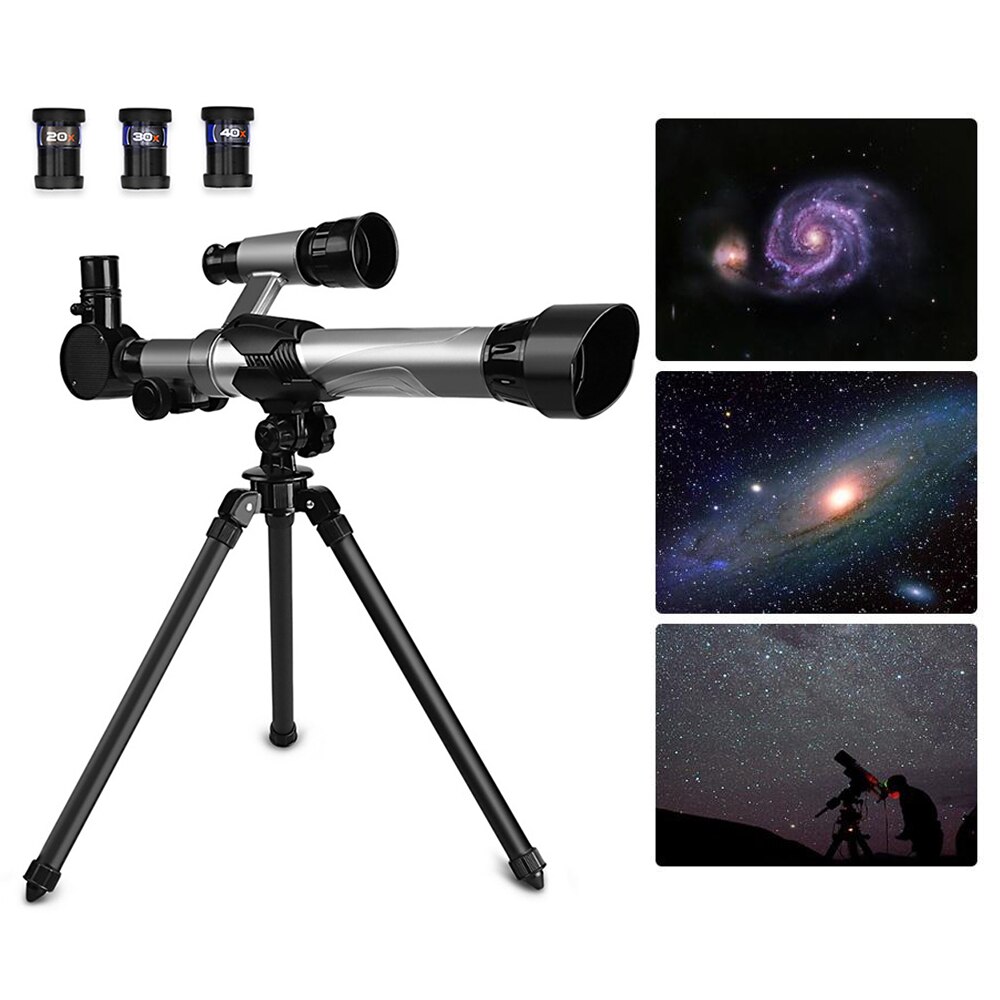 Kids Telescopes Educational Science Astronomy Telescope for Children Beginners Astronomy Telescope with Tripod Eyepieces Compass