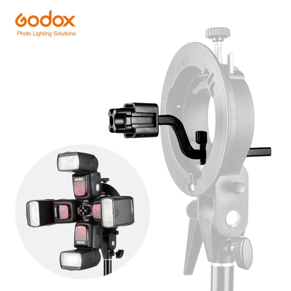 Godox S-FA Universal Aluminium Vier Speedlite Houder Adapter Shoe Mount Adapter Voor Flash