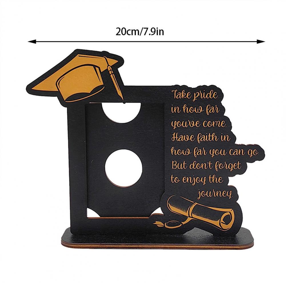 1 Set Picture Frame DIY Wooden Graduation Picture Display Frame Vintage Rustic Graduation Photo Frame For Desktop Decoration