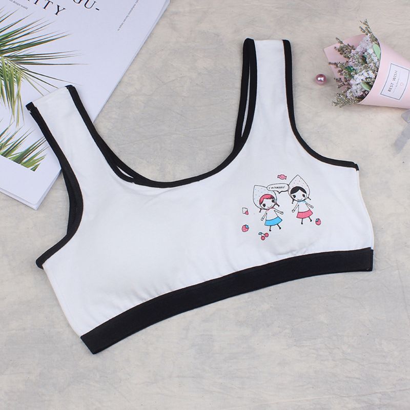 1PC Girl Training Linen Soft Brassiere Sport Girl Bras For Teen Girls Children Topic
