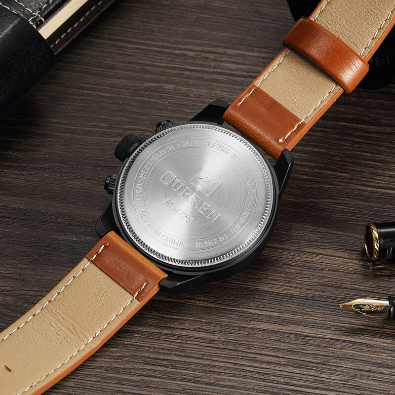 Hommes montres CURREN Top de luxe hommes nouvelle Sport horloge mâle armée en cuir analogique Quartz montre-bracelet Relogio Masculino