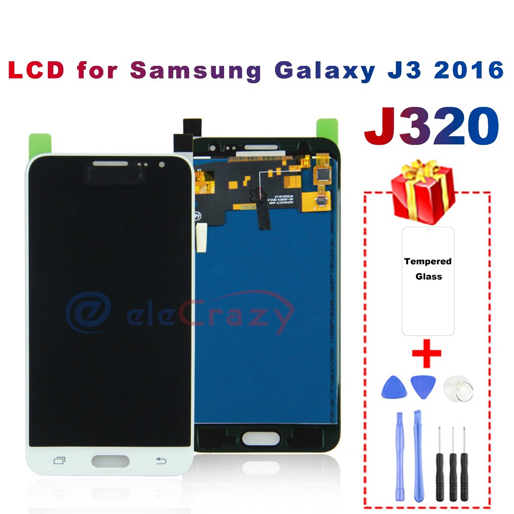 Aaa Tft Lcd Voor Samsung Galaxy J3 Display Voor J320 J320A J320F J320P J320M J320Y J320FN Screen Touch Digitizer montage Rep