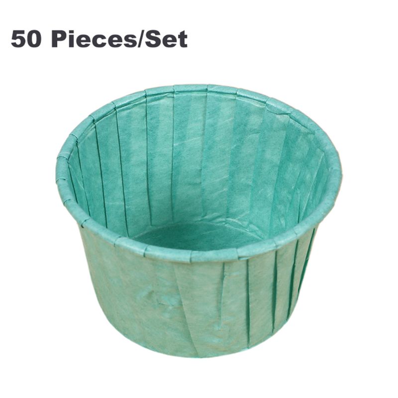 50pcs Muffin Cupcake Paper Cup Oilproof Cupcake Liner Baking Cup Tray Case X6HC: D