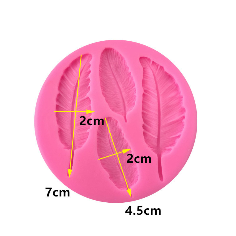 Diy fjäder modellering fondant kaka lera väst punkt dekorativa silikon mögel kaka dekorativa mögel