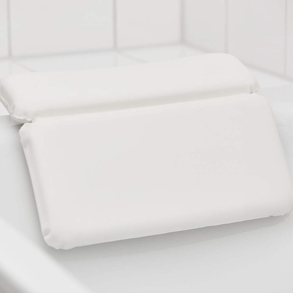 Hjemmetype skridsikker spa-badepude badekar nakkestøtte blødt vandtæt badepude med sugekopper let at rengøre tilbehør
