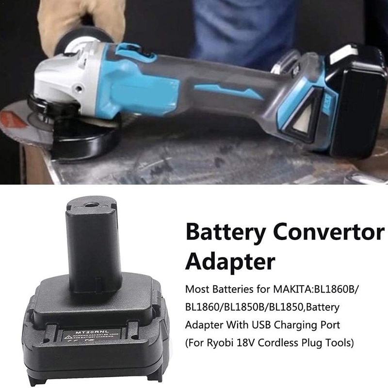 Ryobi 18v mt20 rnl akku muuntimen sovitin makita 18v li-ioni-akku käytetään muuntaa varten roybi 18v työkalu akku