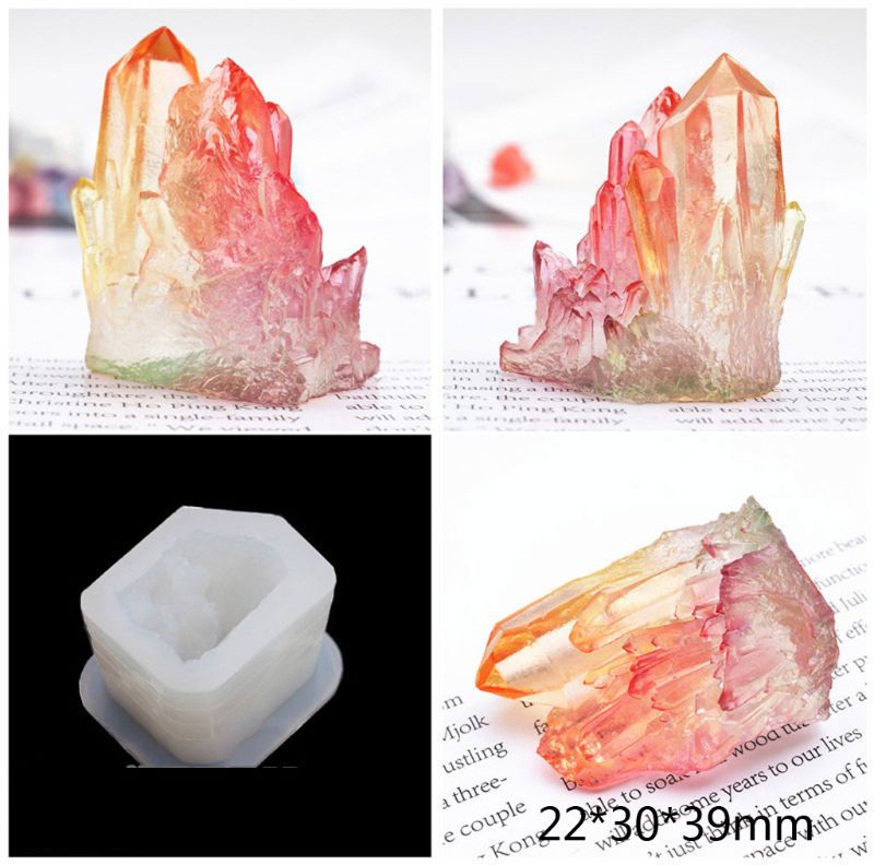 DIY epoxy transparent silicone mold crystal epoxy mold silicone ore Spar crystal cluster transparent mold