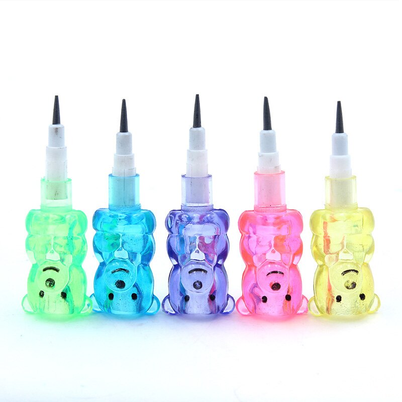 3 Pcs/lot 5 Colors Crayons Kawaii Cartoon Bear Graffiti Drawing Pastel Pen for Kids School Office Stationery Art Supplies