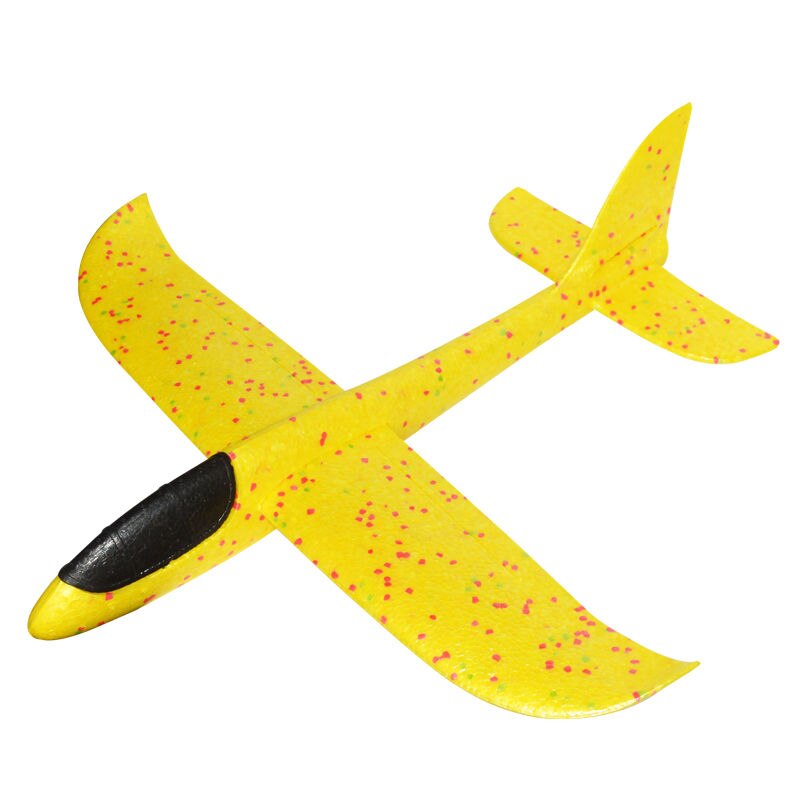 48cm Big Hand Launch Throwing Foam Palne EPP Airplane Model Glider Plane Aircraft Model Outdoor DIY Educational Toy For Children: 48CM Yellow