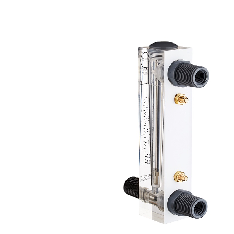 LZM-15ZT 1/4" BSP Female Panel Float Flowmeter Gas Liquid Air Flow Meter Rotameter With Control Valve