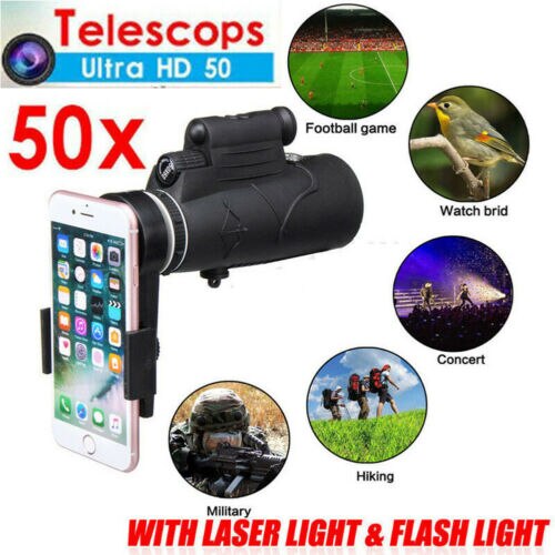 Phone Telescope 50X60 Zoom Optical HD Lens Monocular Telescope+ Clip For Universal Phone 20A08