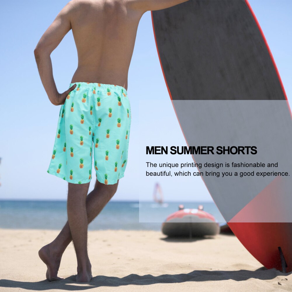 1 Pair of Men Beach Pants Casual Beach Shorts Quick-drying Swimwear