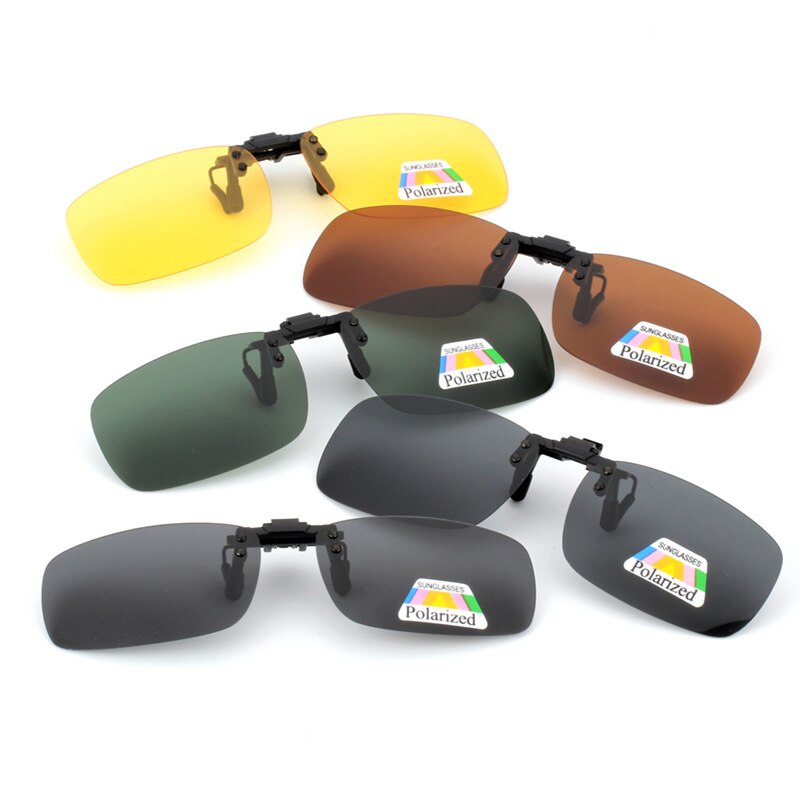 Polarisierte Sonnenbrille Clip Stock Sonne Brillen Gelb Nachtsicht Brille Nacht Harz Linse Fahren Brillen