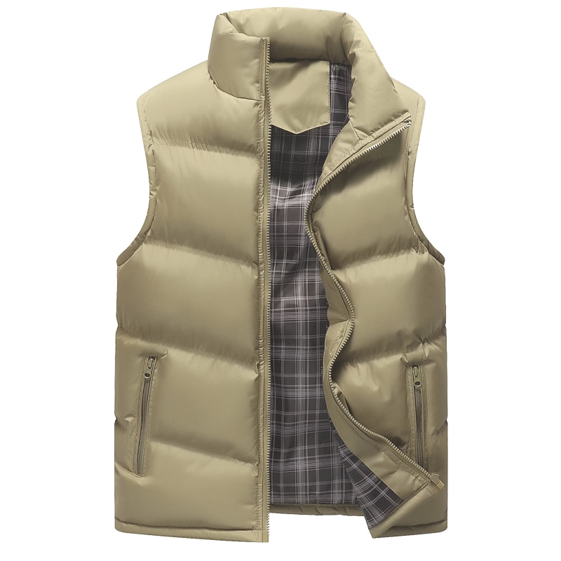 Brand Winter Mens Vest Slim Fit Warm Sleeveless Jacket Male Plus Size Clothing Man Waistcoat Cotton-Padded Thickening Coats