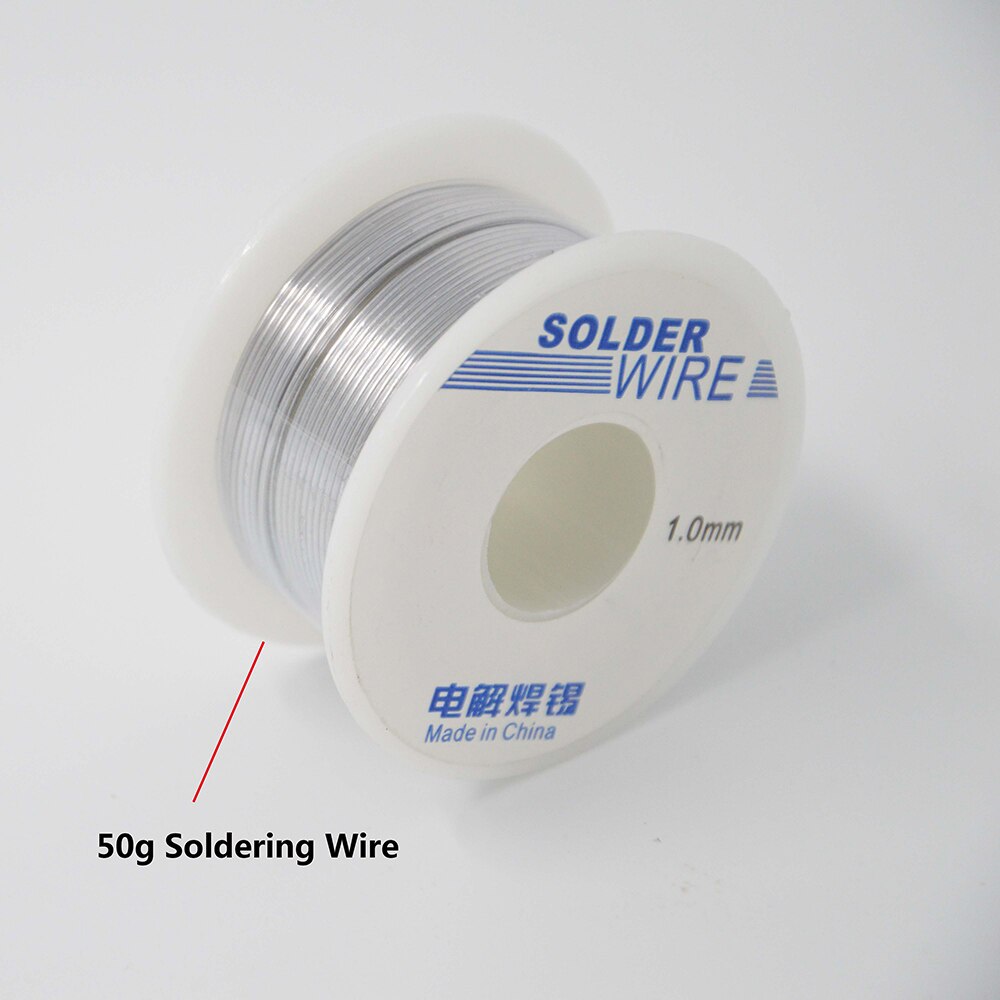 200g 1.0mm Solder Wire Set with Stand Holder Support Adjustable Solder Reel Dispenser 63/37 Tin Welding Wires Soldering Supplies: 50g Solder Wire