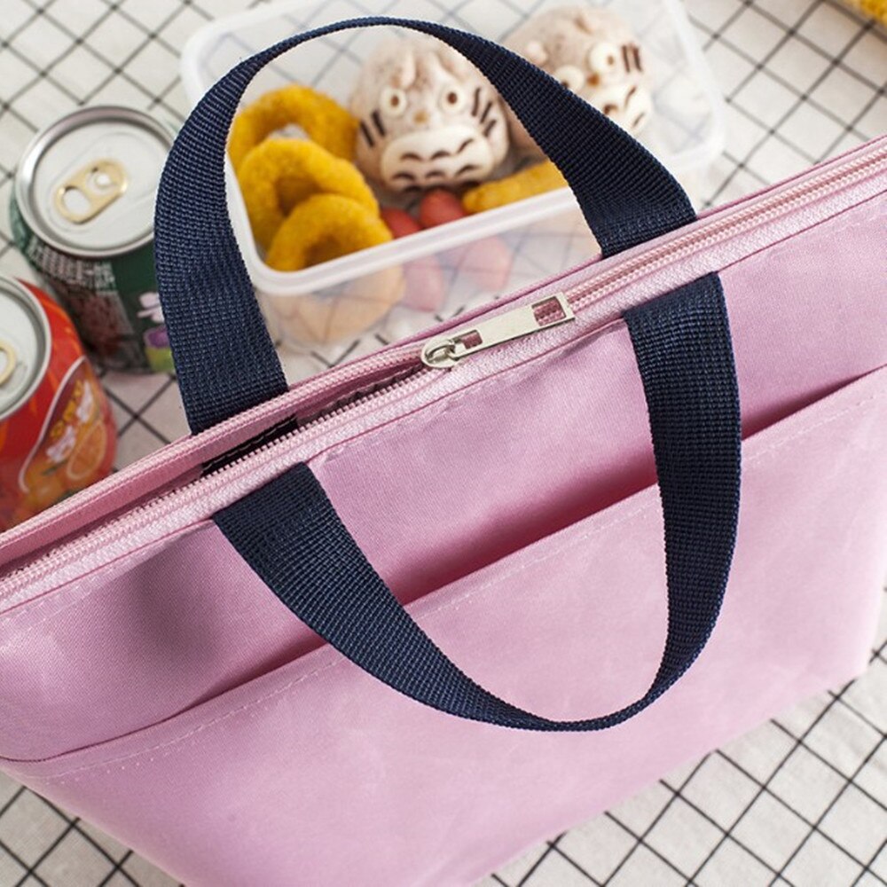 Neue Wasserdichte Oxford Mittagessen Tasche Beutel Verdickt Handtasche Picknick Tasche Frauen Kinder Bequem Mittagessen Box Tote Schule Lebensmittel Lagerung Taschen