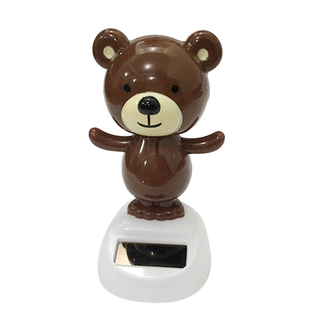 Op zonne-energie werkende dansende speelgoedauto op zonne-energie thuisdanser bobbelspeelgoed koffiebeer