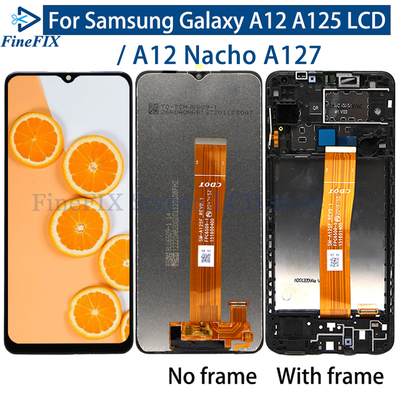 Per Samsung Galaxy A12 SM-A125F LCD con cornice Display Touch Screen Digitizer Assembly sostituire per Samsung A12 lcd 10 A127