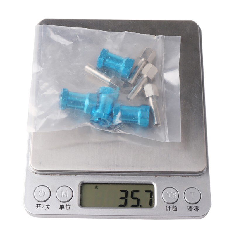 Rc bil 4 stk 1/10 12mm- hjuls navforlengelsesadapter lang kombikobling til rc bil hsp aksial traxxas deler