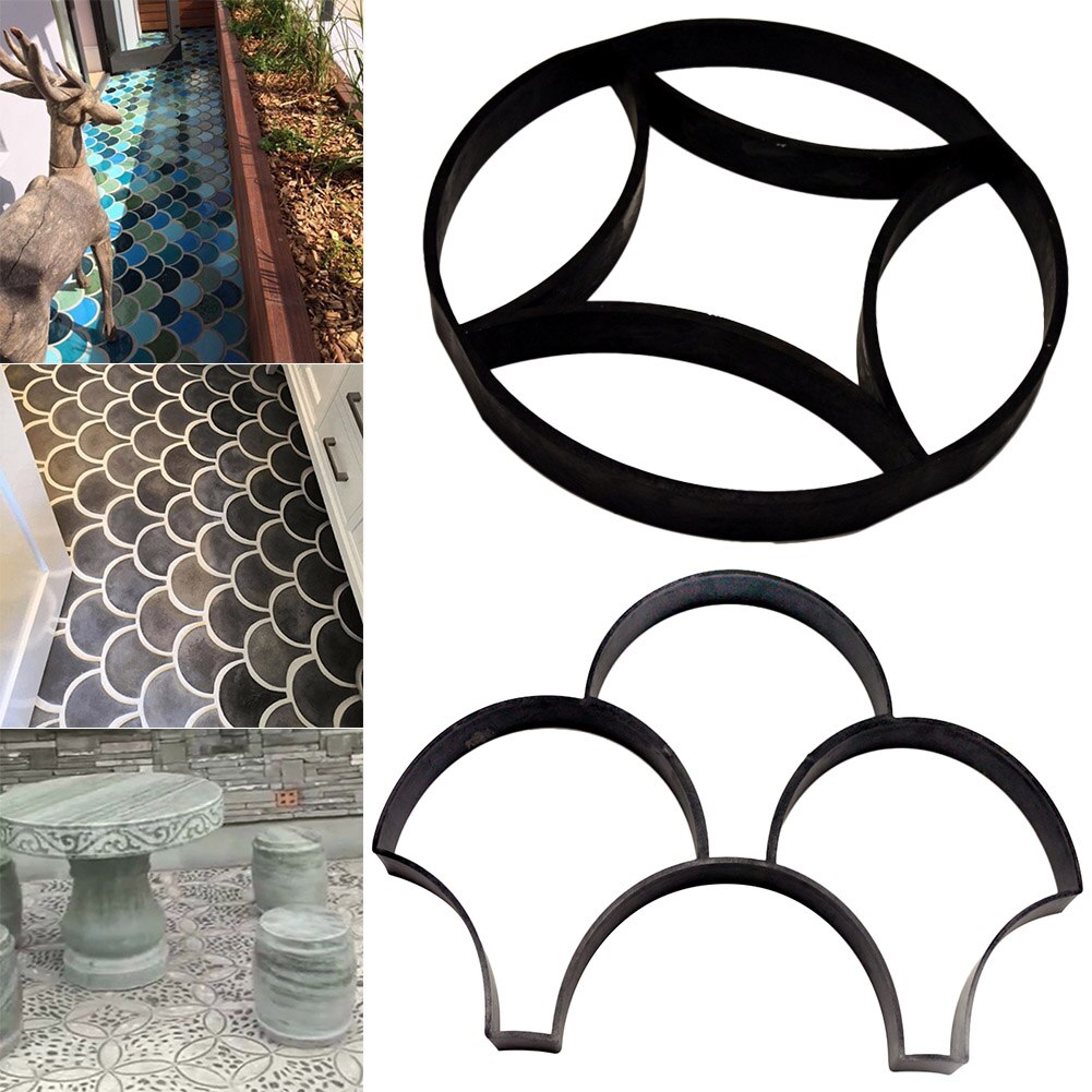 Paving Mould Concrete Floor Stepping Stone Paver Lawn Patio Yard Garden DIY Walkway Pavement Molds P7Ding