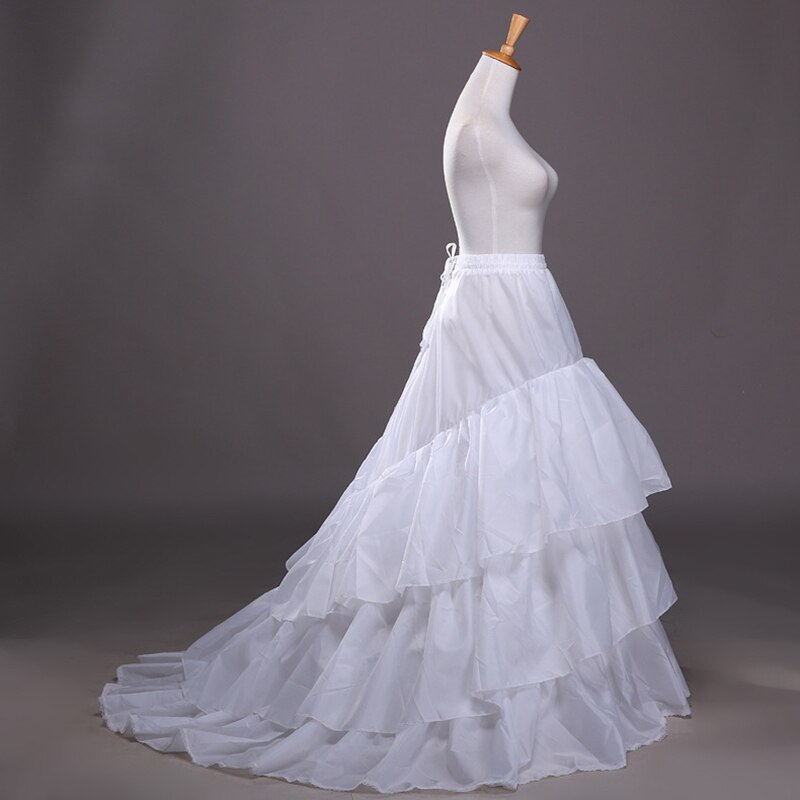 de mariage jupons cerceau Crinoline Slip robe de mariée Train/une ligne sous-jupe bal jupe longue glisse en Stock