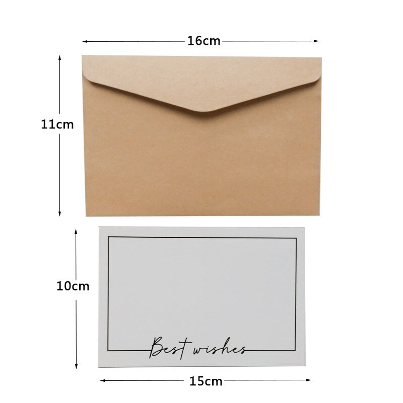 5set DIY handwritten Blank greeting Paper Cards Birthday Greeting Card with envelope wedding invitations