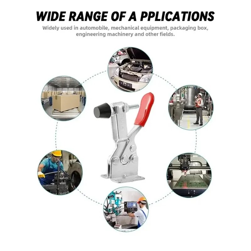 4 stuks horizontale snelspanklemmen, werkstukhouder, gh-201 houtbewerkings- en graveermachinecompressor, 27kg verticale knevelklemmen