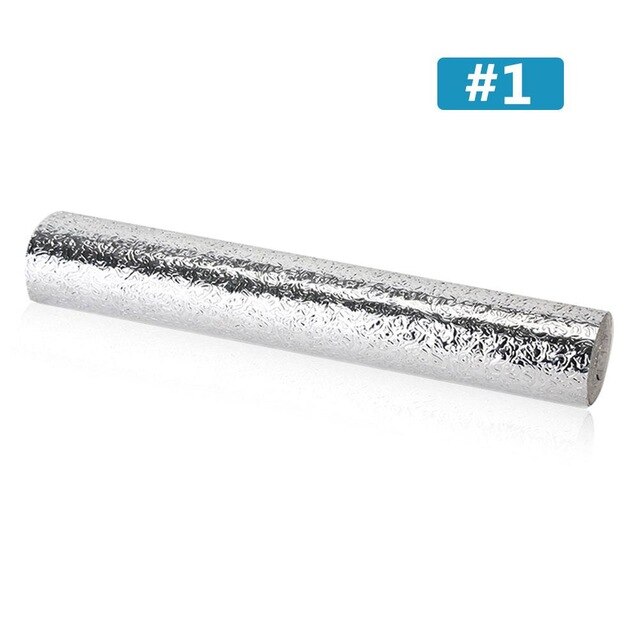 Kitchen Sticker Wall Sticker Aluminum Foil Water Proof Anti-Fouling Self-Adhesive: 0.4X1m Cellulite