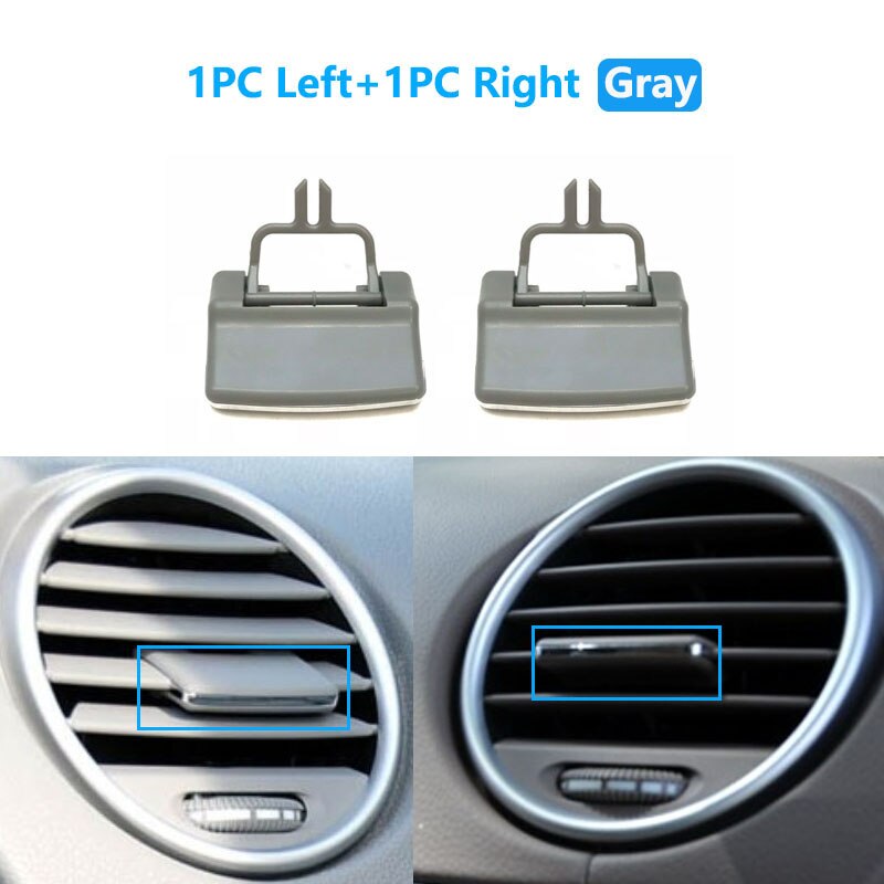 Auto Front Airconditioning Ac Vent Grille Clip Slider Voor Mercedes Benz W164 Ml Gl 300 350 450 500 2007: Left and Right Gray