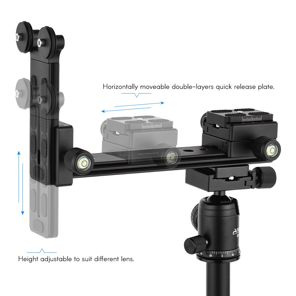 Andoer L200 Telephoto Lens Support Long Lens Holder Bracket Compatible for Arca-Swiss Sunwayfoto RRS Benro Kirk Markins Mount