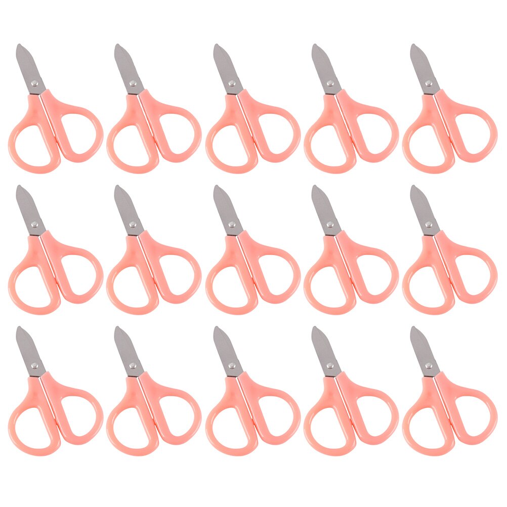 15Pcs School Safety Scissors Multi-function Small Scissors Portable DIY Scissors Children Supply